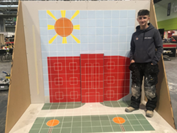 Odhran Connelly, from Southern Regional College in Northern Ireland, was victorious at the SkillBuild 2018 National Finals in Wall and Floor Tiling.